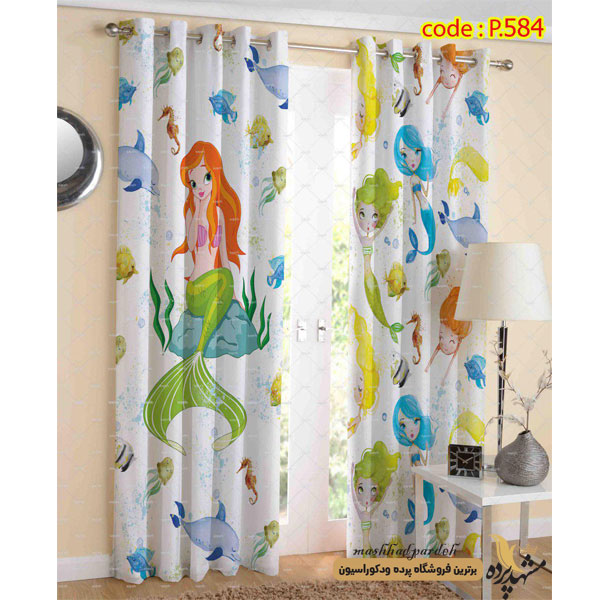 پرده پانچ کودک طرح پری دریایی کد P584
