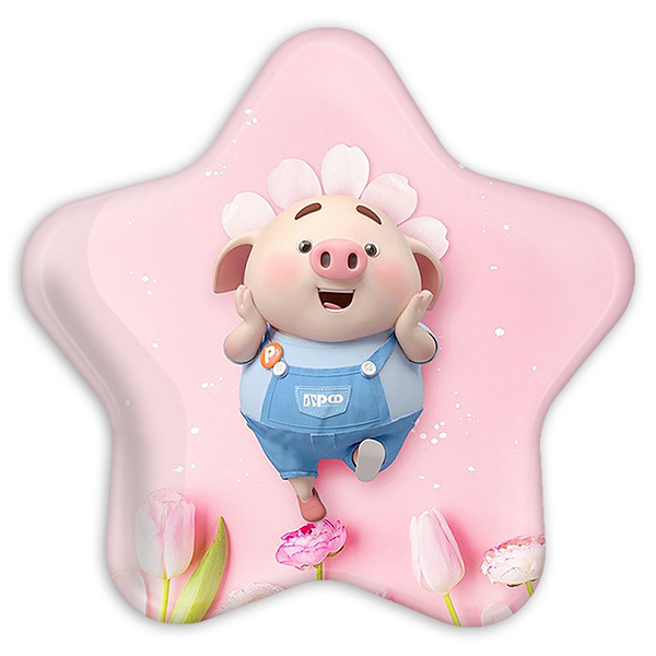 پیکسل خندالو طرح بچه خوک مدل ستاره ای کد 2961