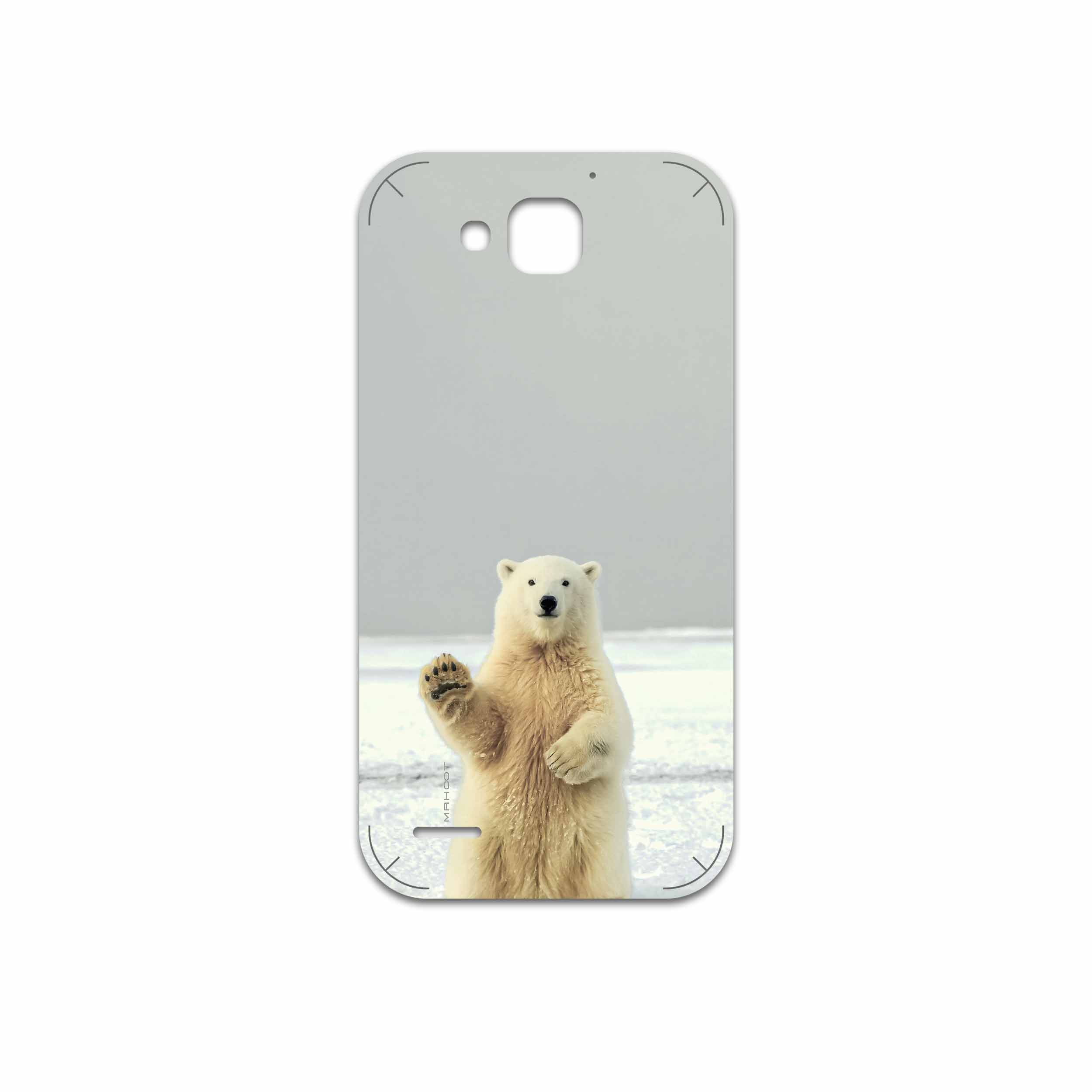برچسب پوششی ماهوت مدل Polar bear مناسب برای گوشی موبایل آنر 3X G750