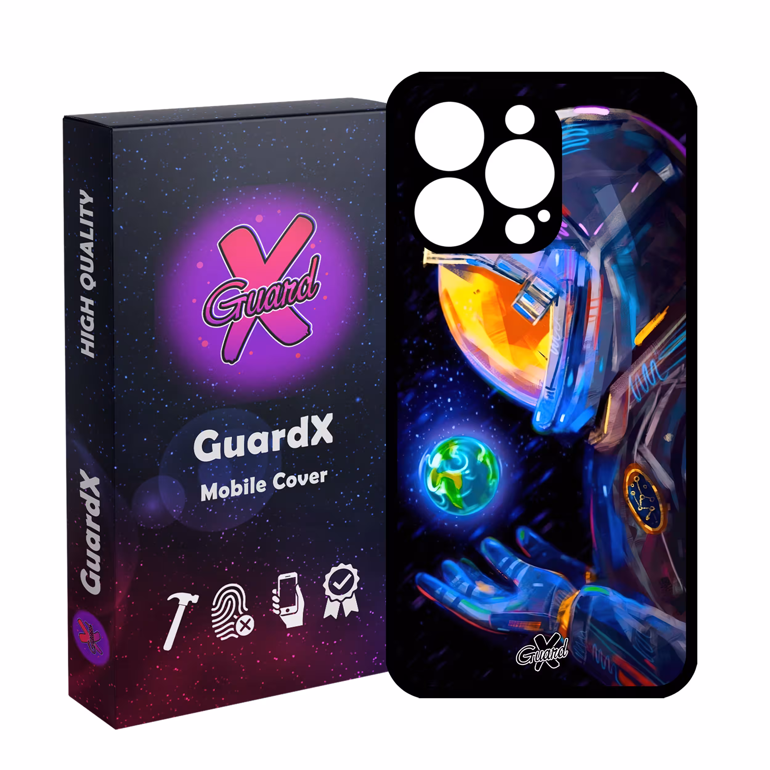کاور گارد ایکس طرح فضانورد مدل Glass10496 مناسب برای گوشی موبایل اپل iPhone 13 Pro