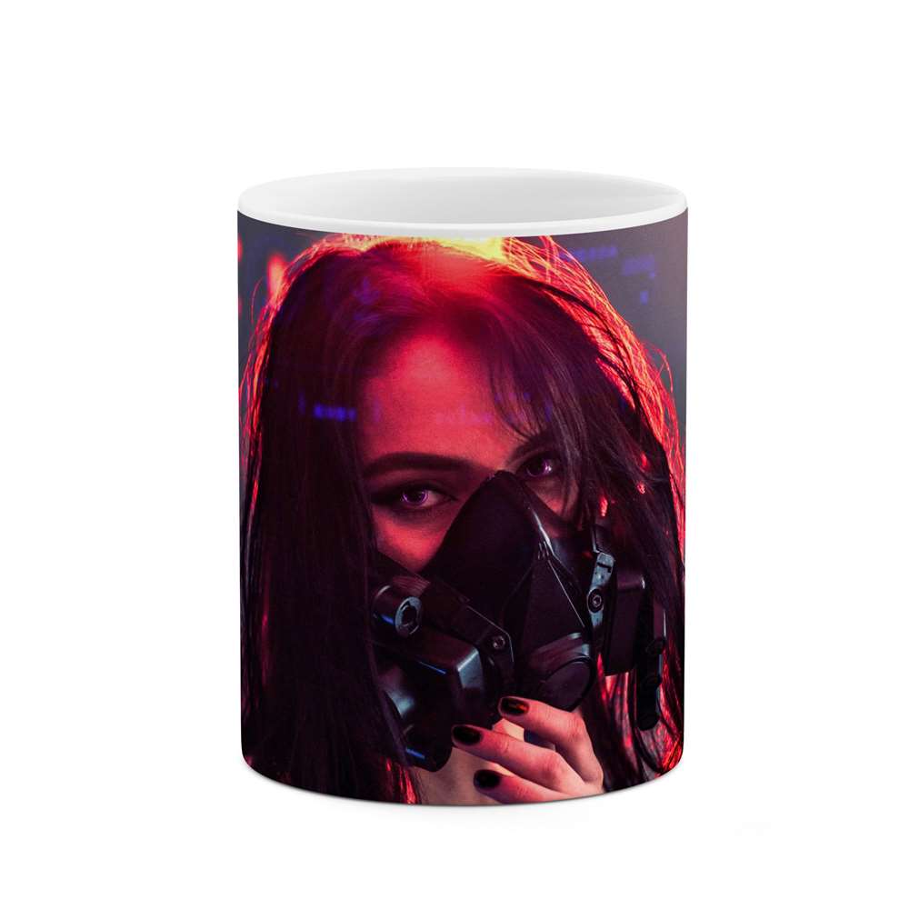 ماگ طرح دختر تنها  مدل mgp13778