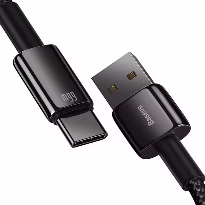 کابل USB به USB-C باسئوس مدل Tungsten Gold 66W طول 1 متر