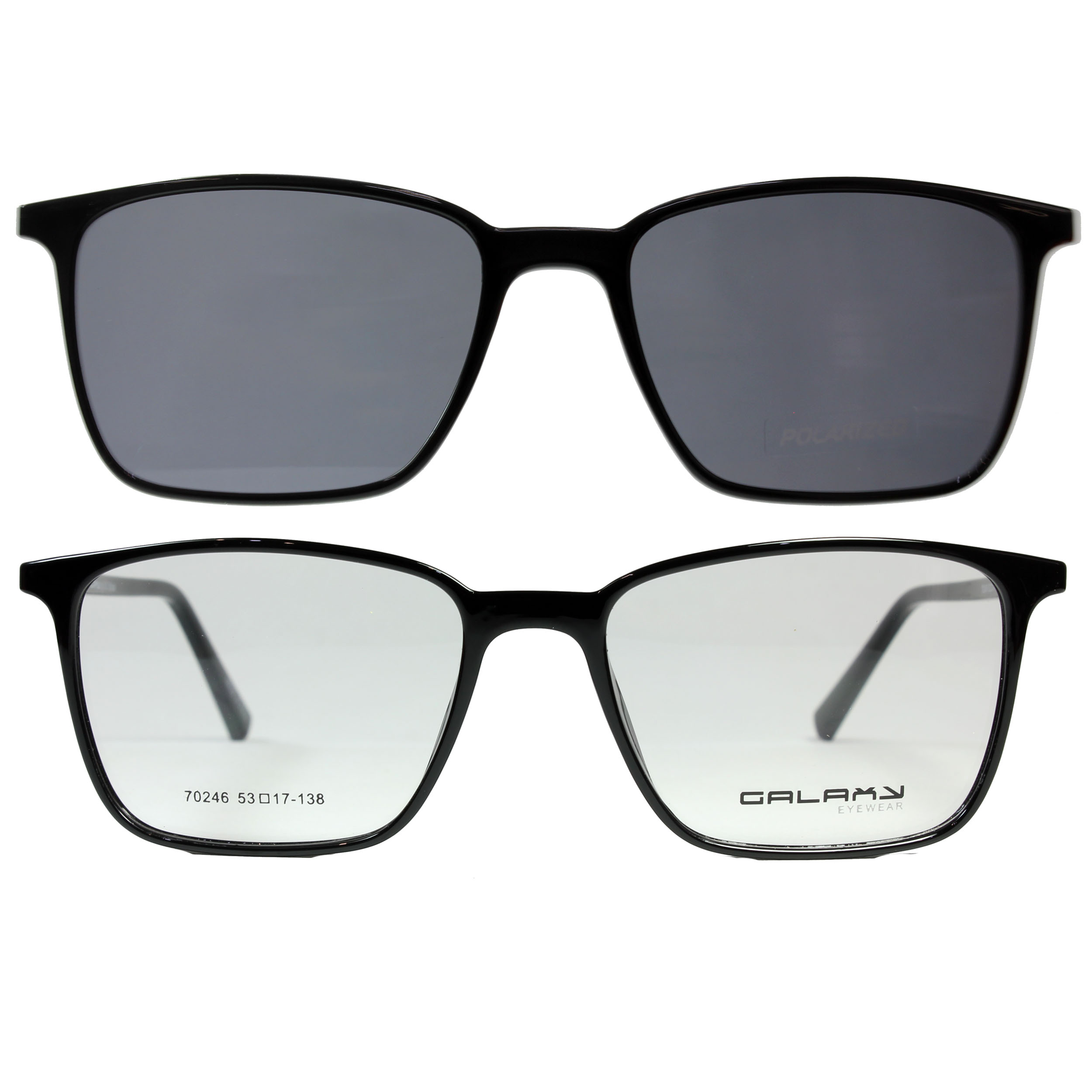 فریم عینک طبی گلکسی مدل 70246 به همراه کاور آفتابی