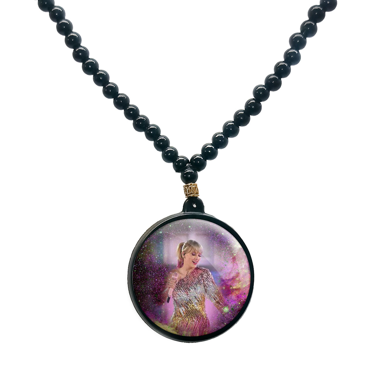 گردنبند پرمانه طرح تیلور سویفت کد pmd.2835 مدل دو طرفه