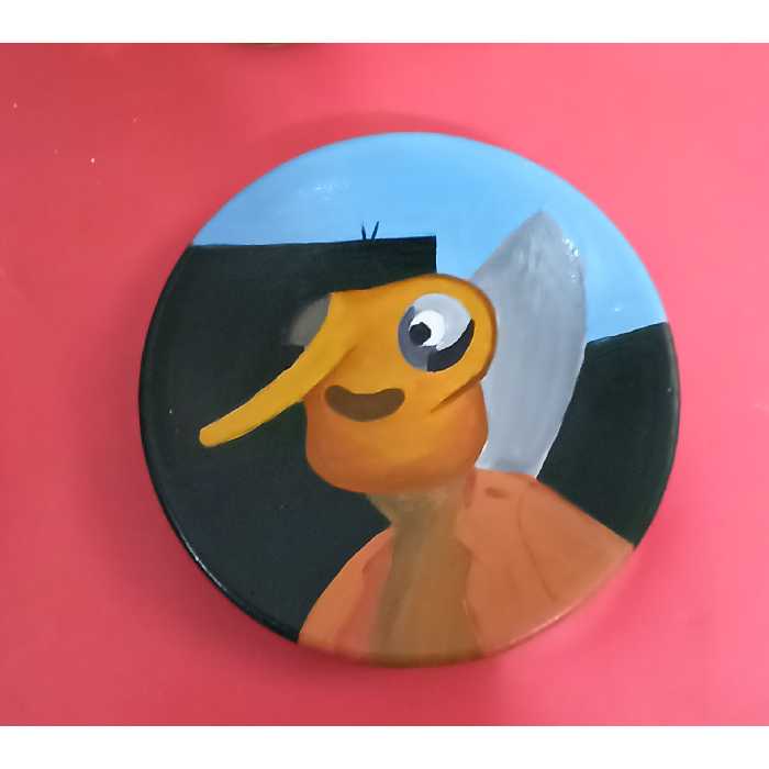 بشقاب دیوارکوب سفالی مدل پشه کد 400