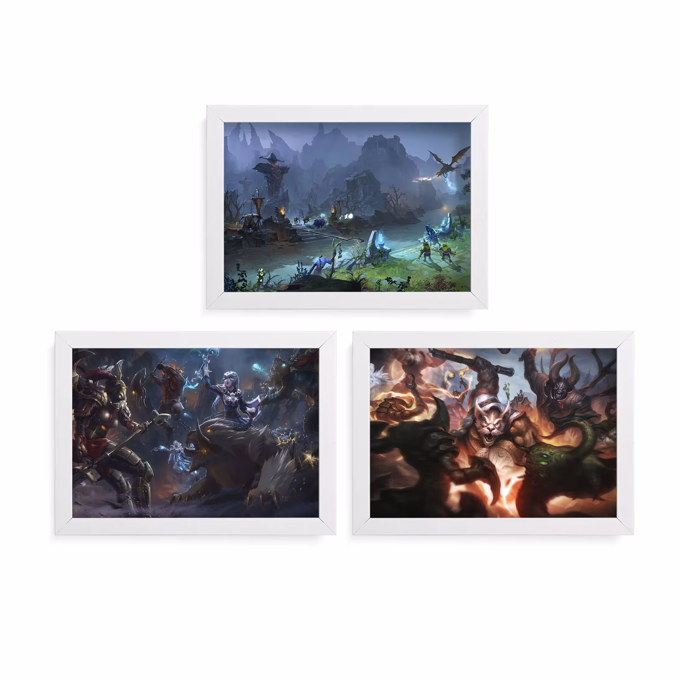 تابلو آرتیفن طرح بازی DOTA 2 کد 120W مجموعه 3 عددی