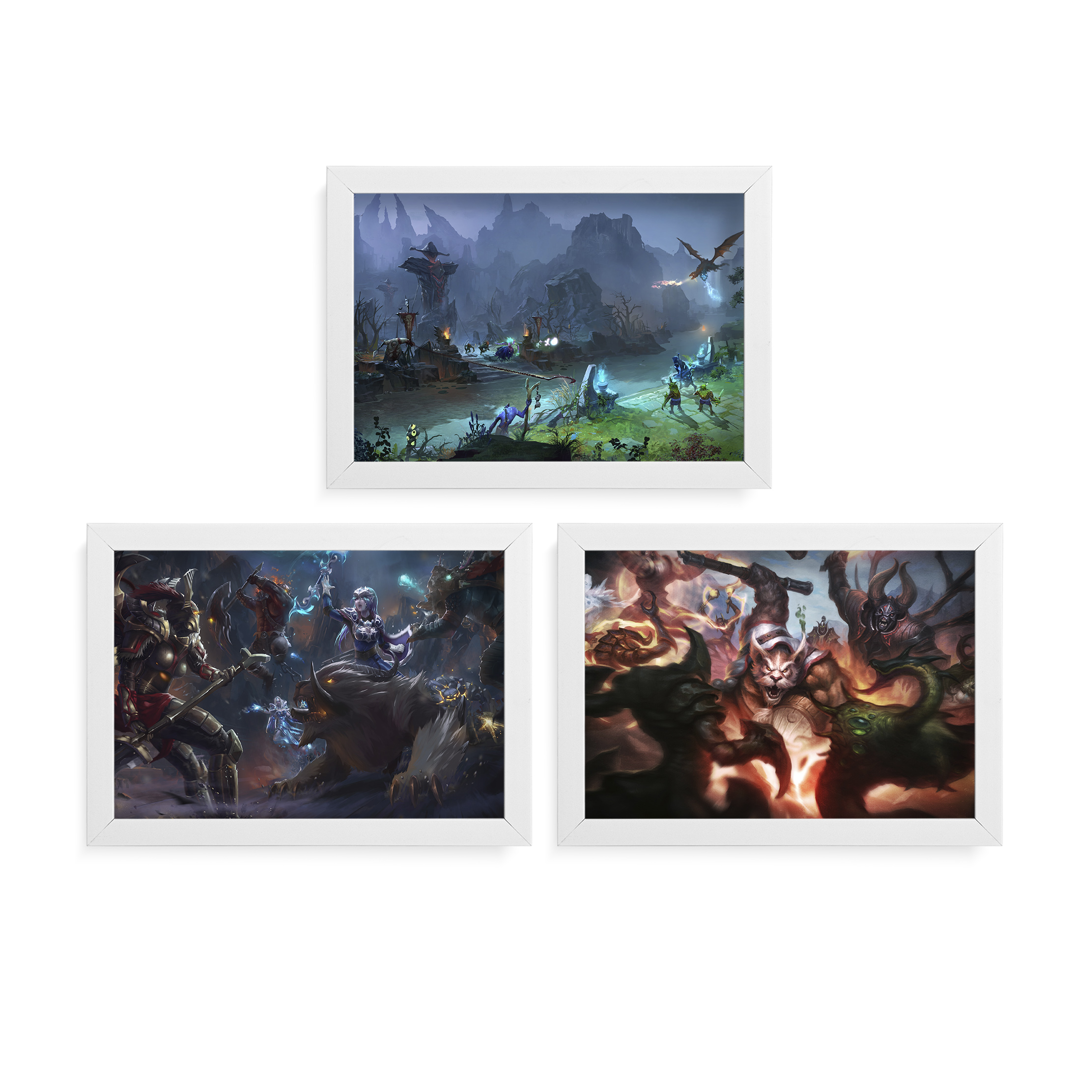 تابلو آرتیفن طرح بازی DOTA 2 کد 120W مجموعه 3 عددی