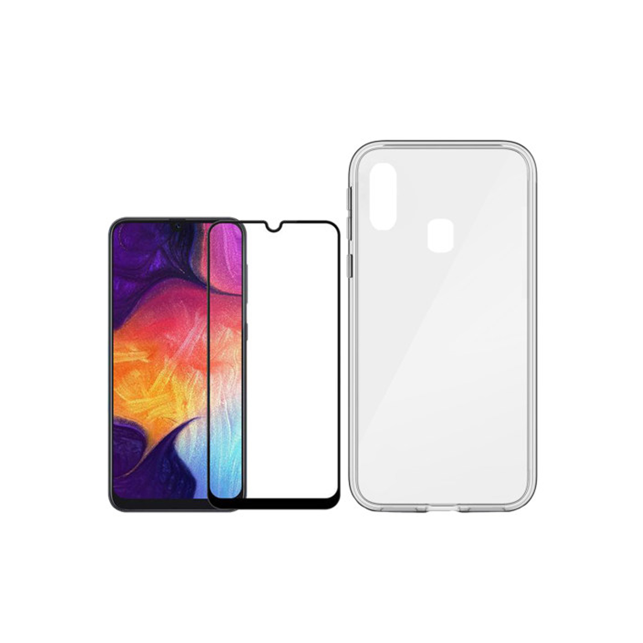 کاور لمبر مدل LAMBLKN-GF-1 مناسب برای گوشی موبایل سامسونگ Galaxy A30 به همراه محافظ صفحه نمایش