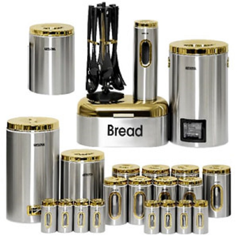 سرویس آشپزخانه استیل درب طلایی 29 پارچه ی آرتیستون