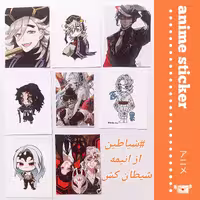 استیکر مجموعه شیاطین از شیطان کش demon slayer مجموعه 8 عددی 