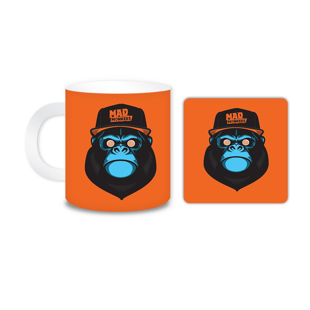 ماگ مدل میمون کد 673 به همراه زیر لیوانی