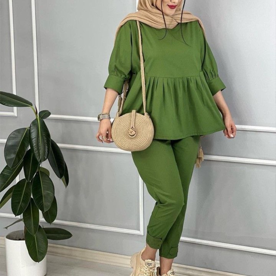 ست شومیز شلوار تابستانه جدید جنس ابروبادی