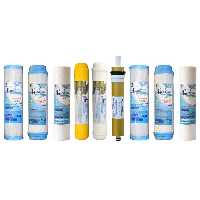 فیلتر دستگاه تصفیه آب آکوا پیورست مدل GL 6900 مجموعه 8 عددی به همراه فیلتر مدل GOLD 75