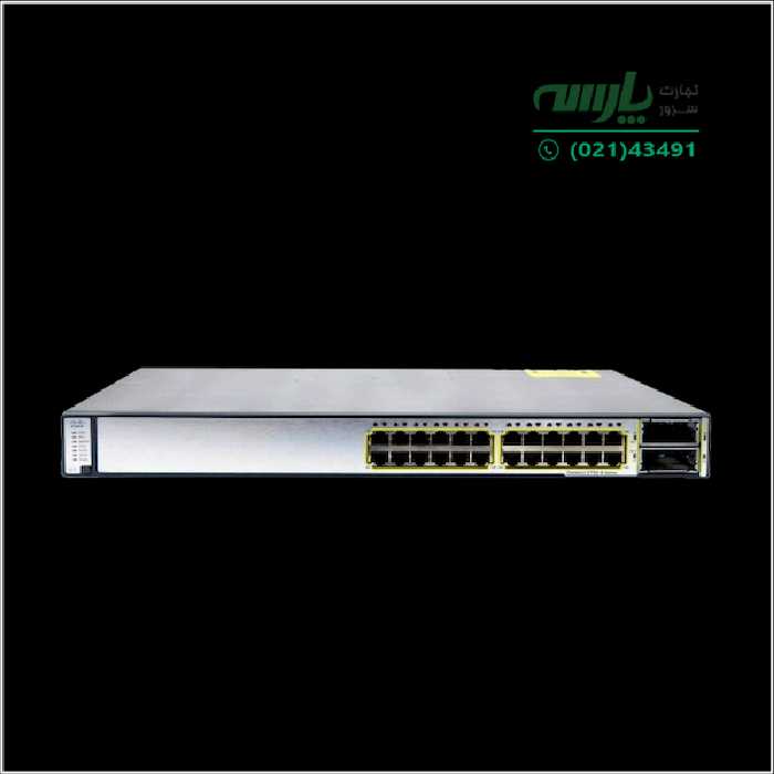 سوئیچ شبکه سیسکو 24 پورت WS-C3750E-24TD-S