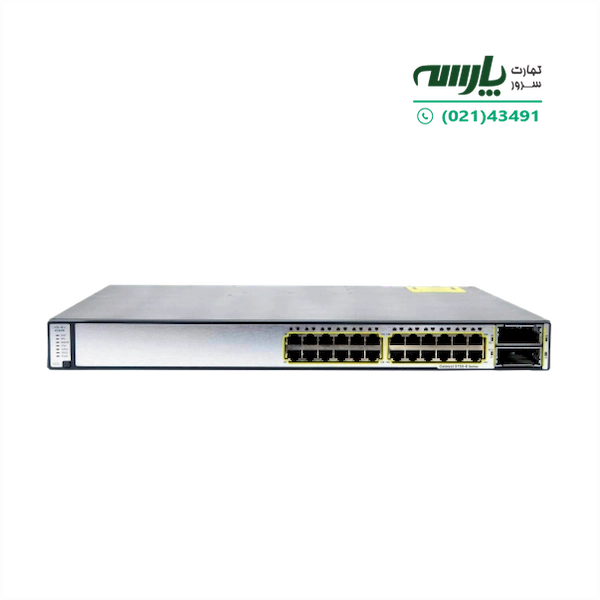 سوئیچ شبکه سیسکو 24 پورت WS-C3750E-24TD-S
