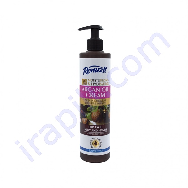 کرم مرطوب کننده و آبرسان رینوزیت مدل آرگان حجم 500 میلی لیتر