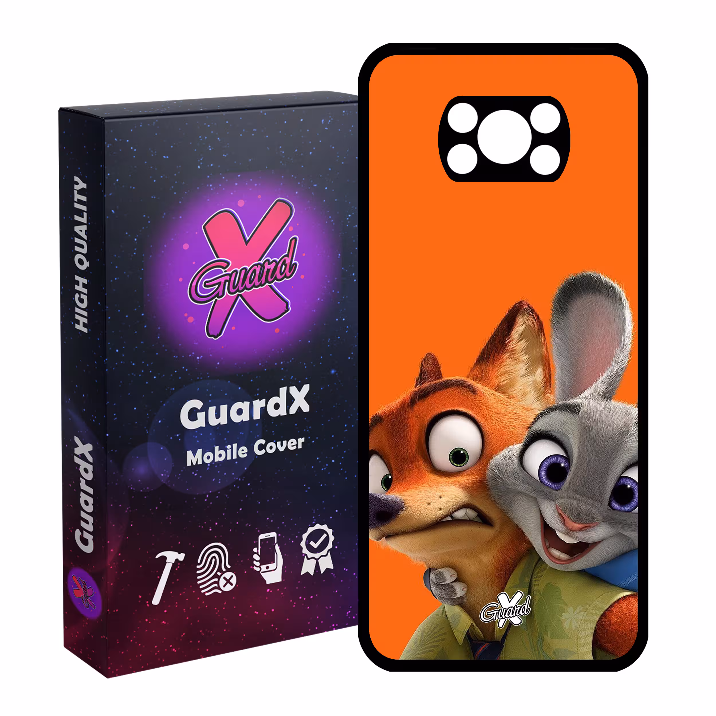 کاور گارد ایکس طرح Zootopia مدل Glass10047 مناسب برای گوشی موبایل شیائومی Poco X3 / Poco X3 NFC