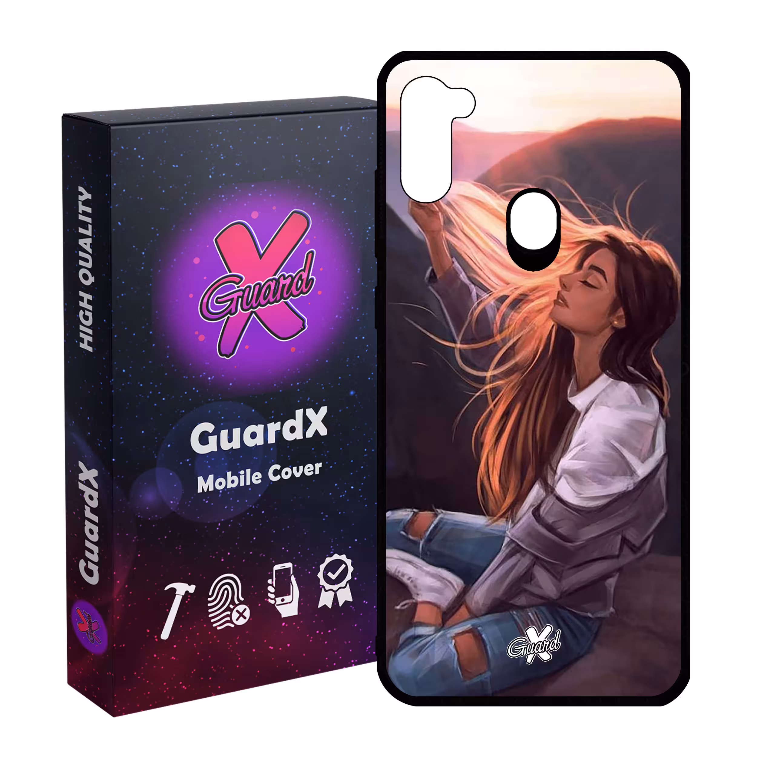 کاور گارد ایکس طرح Girl مدل Glass50352 مناسب برای گوشی موبایل سامسونگ Galaxy A11 / M11