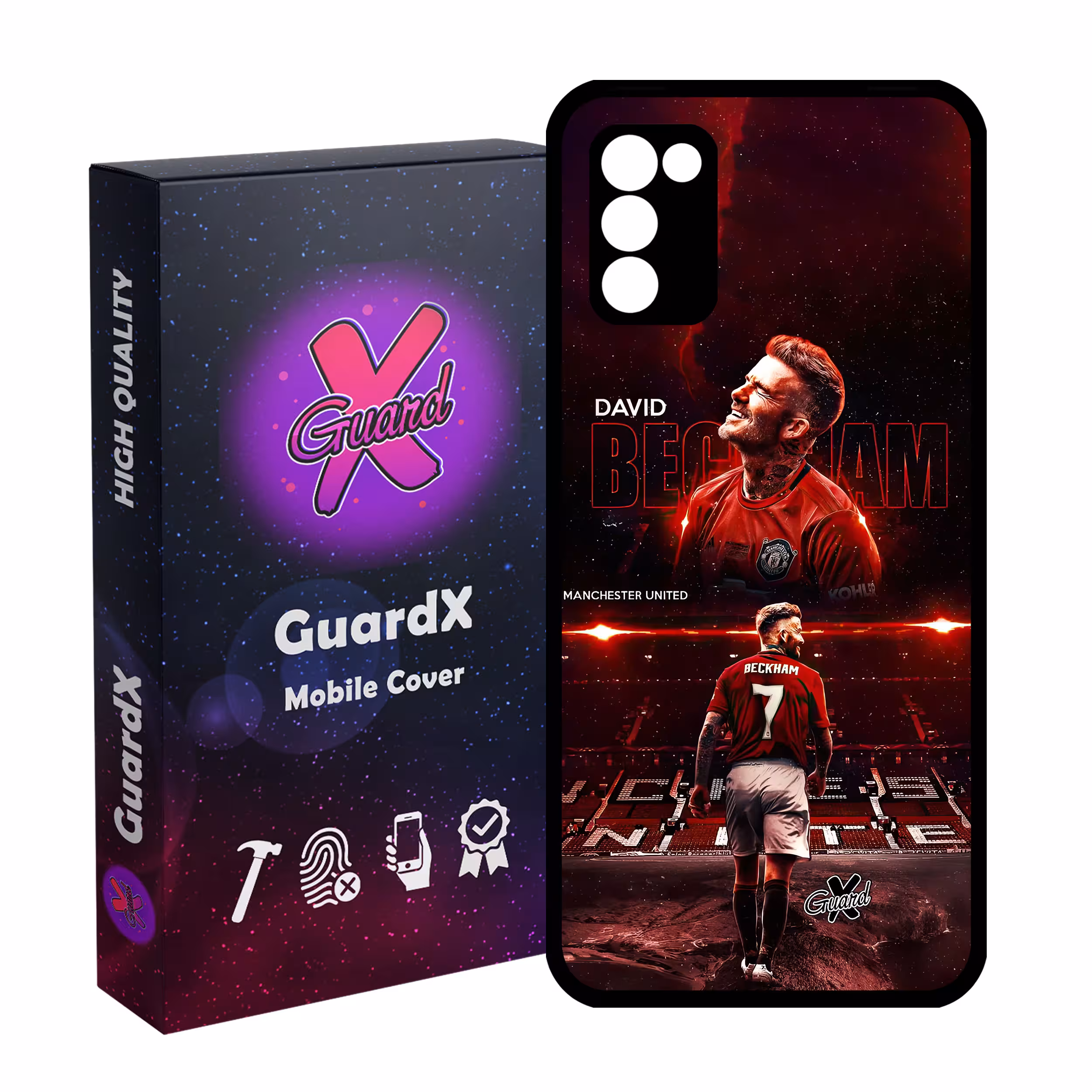 کاور گارد ایکس طرح David Beckham مدل Glass10581 مناسب برای گوشی موبایل سامسونگ Galaxy A03S/A02S/M02S/F02S