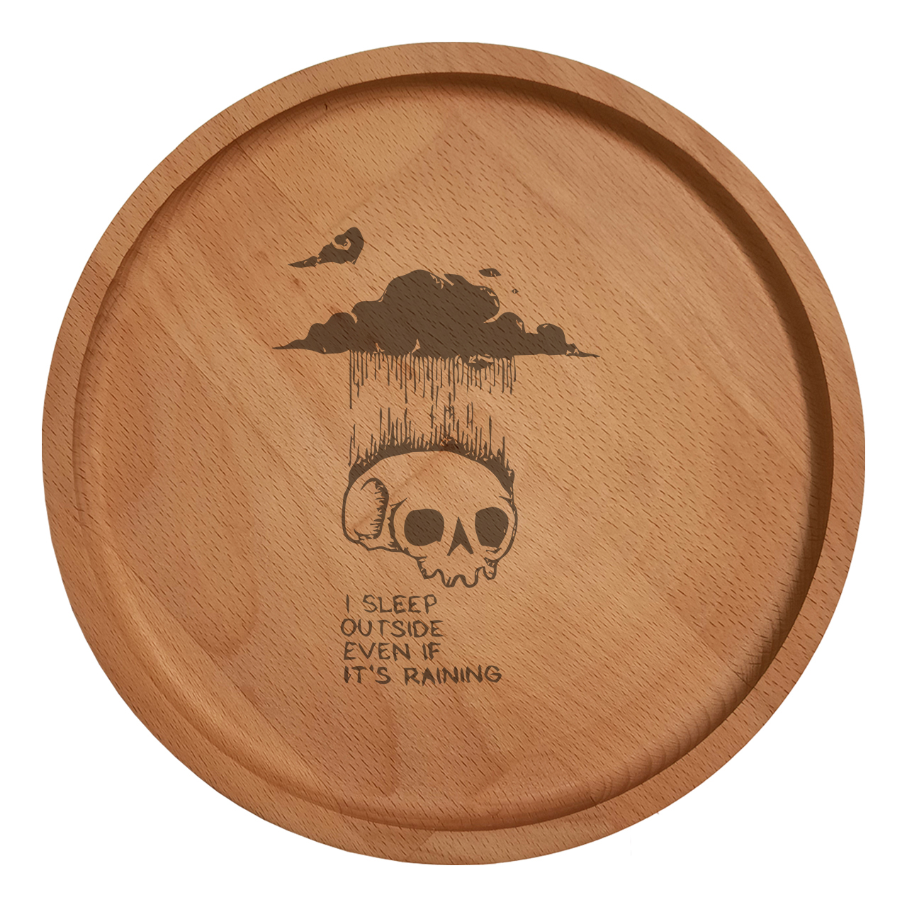 بشقاب چوبی مدل بارون و اسکلت 5026