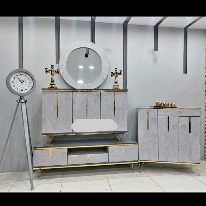  آینه و کنسول و میز تلویزیون و جا کفشی و ساعت(پس کرایه)