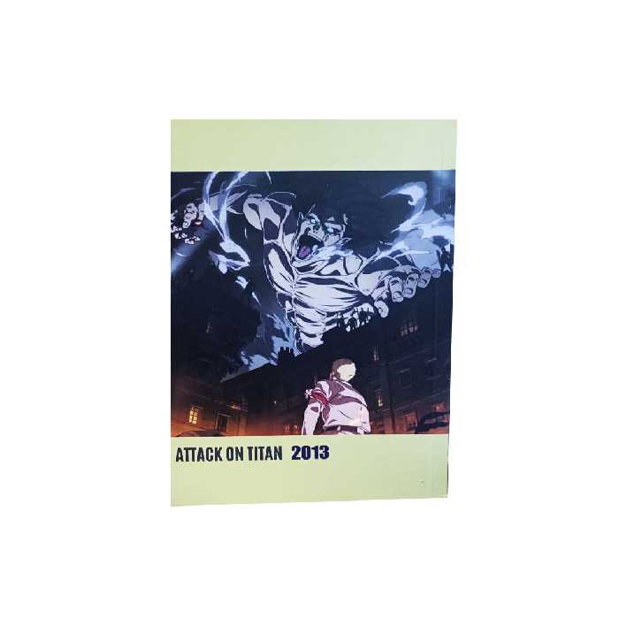 دفتر طراحی کاغذ کرافت همیشه طرح انیمه Attack On Titan 2013 سایز A5
