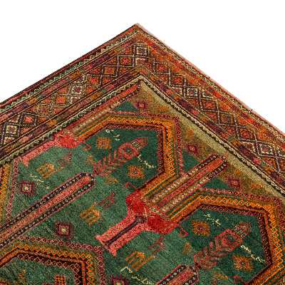 فرش دستبافت سه متری مدل نقشه بلوچ  کد 33.1846