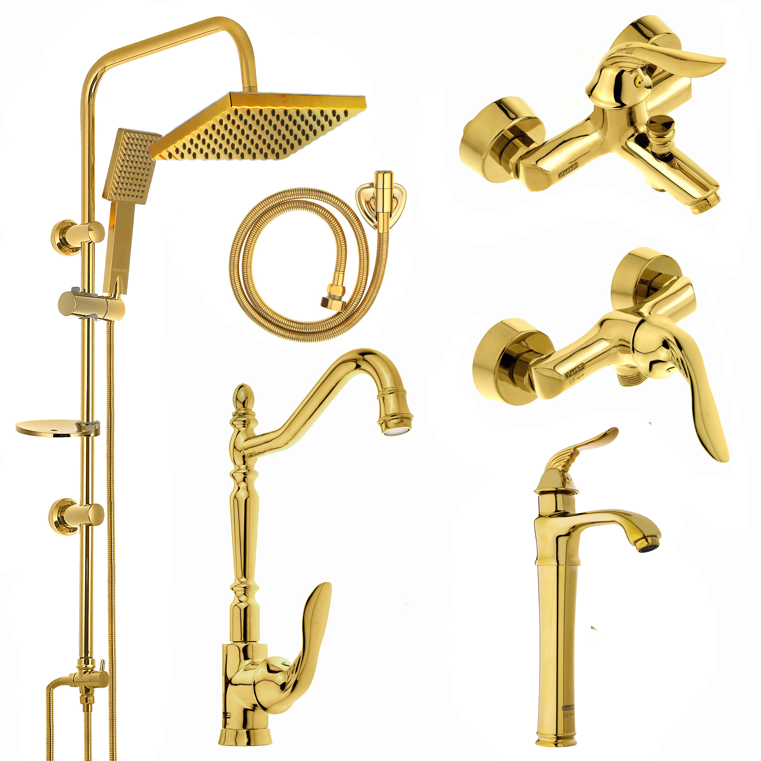 ست شیرآلات کویران آذر مدل میلان کد B-01 یونیورست مجموعه 6 عددی