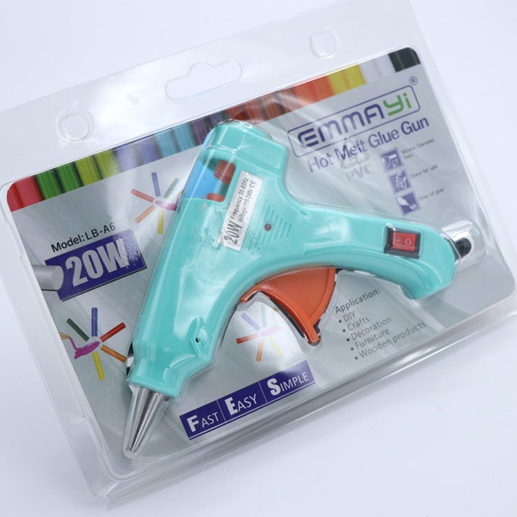 تفنگ چسب حرارتی مارک emma توان 20 وات رنگ سبز آبی کد 30756