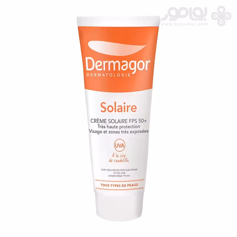 ضد آفتاب بیرنگ درماگور SPF50 مناسب پوست نرمال و خشک حجم 40 میل