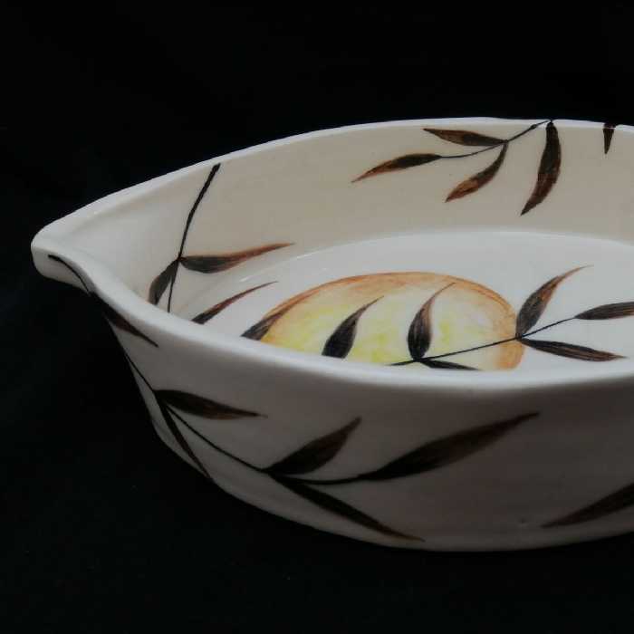 شکلات خوری سرامیکی هیوا طرح بته جقه مدل پاییز کد 11025626