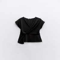 تاپ زنانه زارا CREPE TOP WITH KNOT | تهران زارا TehranZara