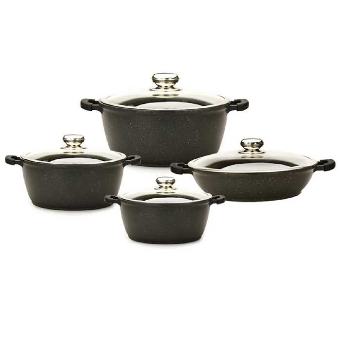 سرویس قابلمه گرانیتی زرساب مدل گریپ کد RP-7610 (8 پارچه)