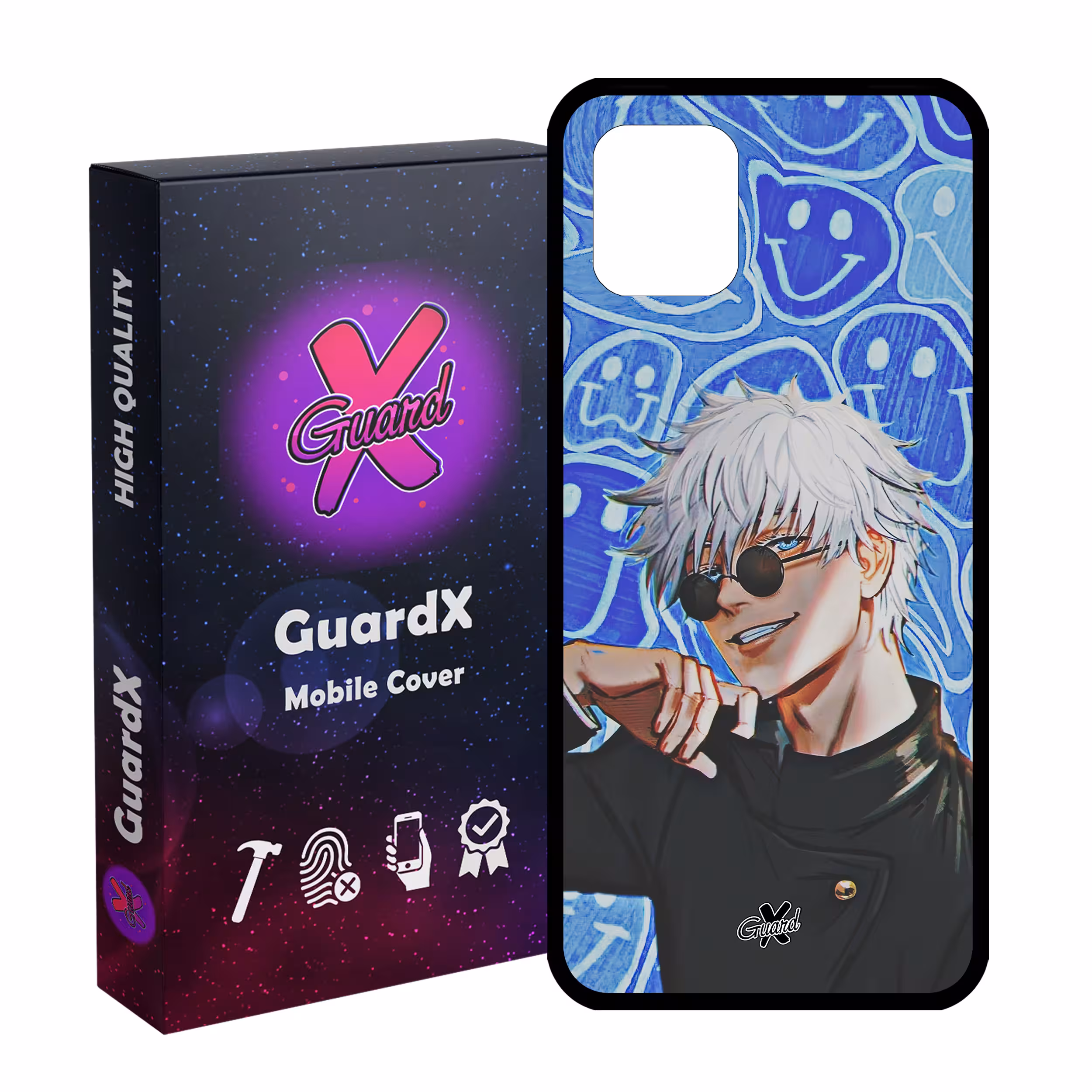 کاور گارد ایکس طرح ساتورو گوجو انیمه مدل Glass10552 مناسب برای گوشی موبایل سامسونگ Galaxy Note 10 Lite / A81