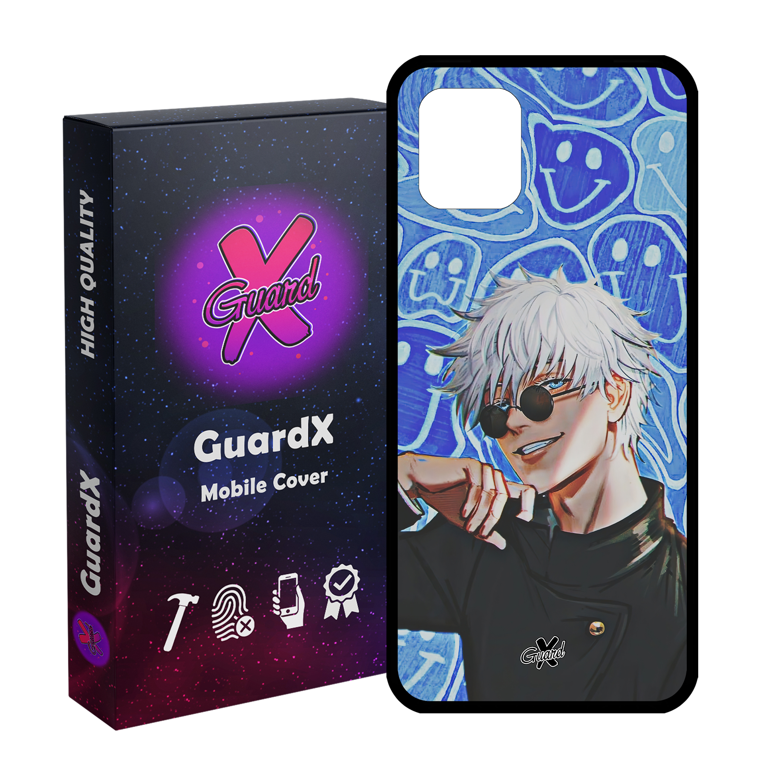 کاور گارد ایکس طرح ساتورو گوجو انیمه مدل Glass10552 مناسب برای گوشی موبایل سامسونگ Galaxy Note 10 Lite / A81