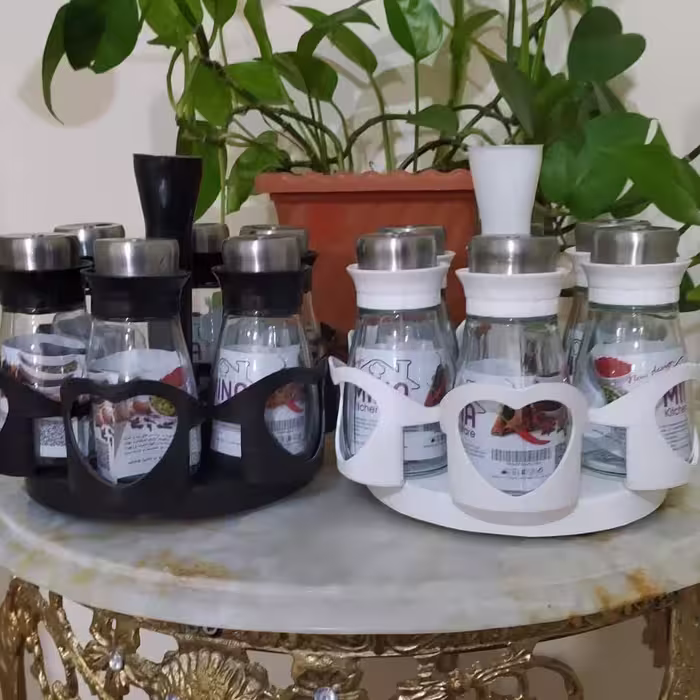 جا ادویه ی گردون شیشه و پلاستیک 
