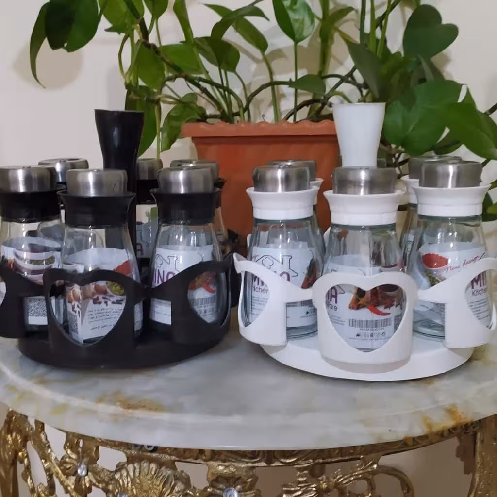 جا ادویه ی گردون شیشه و پلاستیک 