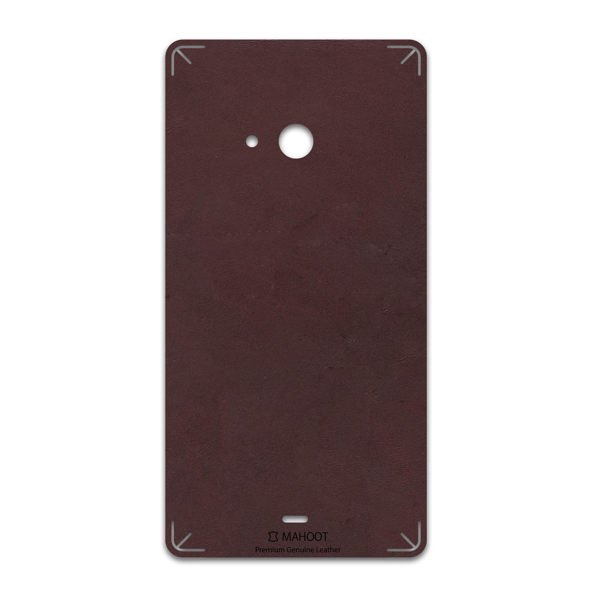 برچسب پوششی ماهوت مدل Matte-Dark-Brown-Leather مناسب برای گوشی موبایل مایکروسافت Lumia 540