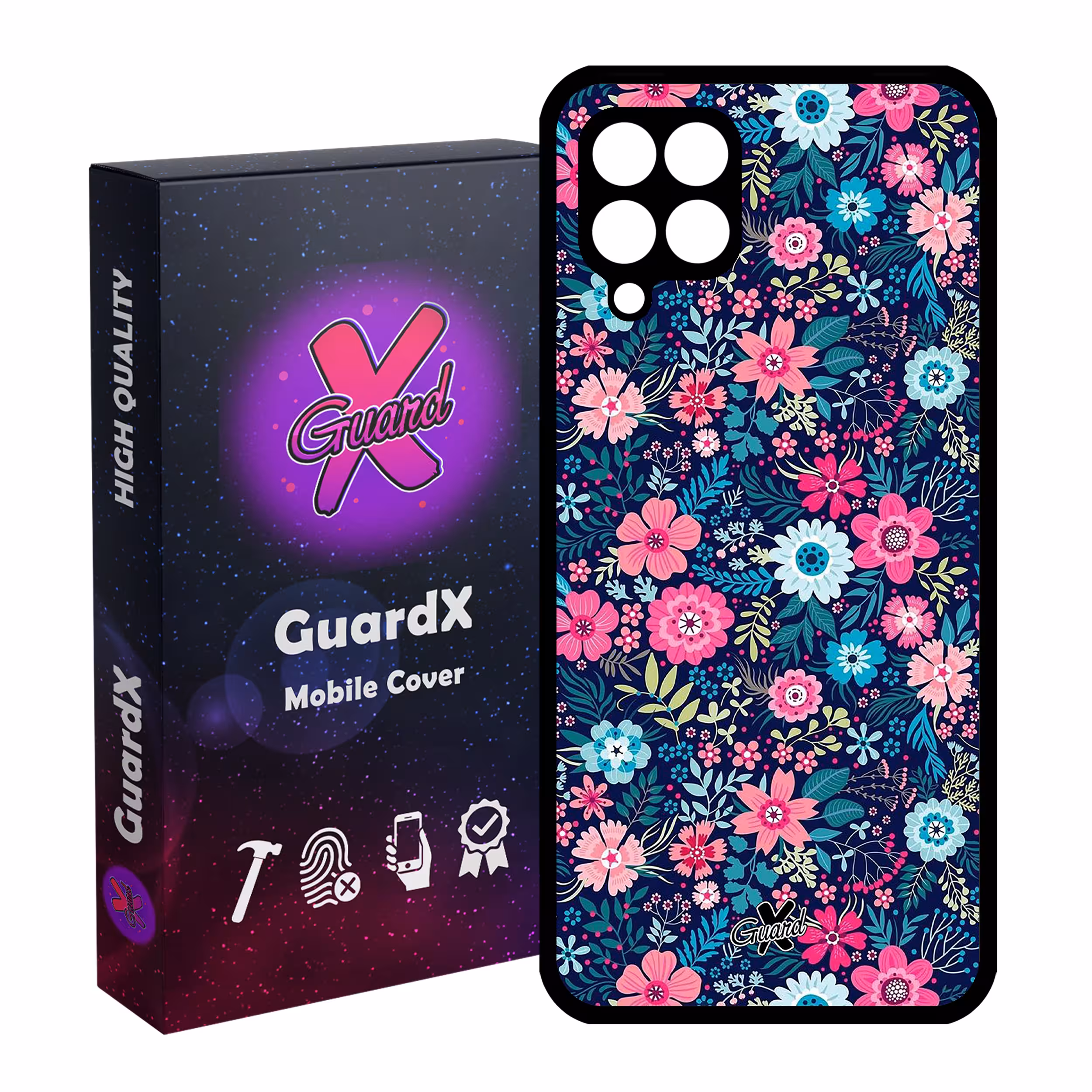 کاور گارد ایکس طرح Flower مدل Glass10210 مناسب برای گوشی موبایل سامسونگ Galaxy A12