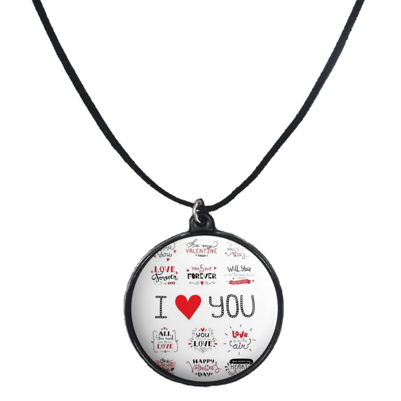 گردنبند پرمانه طرح عاشقانه کد pmb.5411 مدل دو طرفه