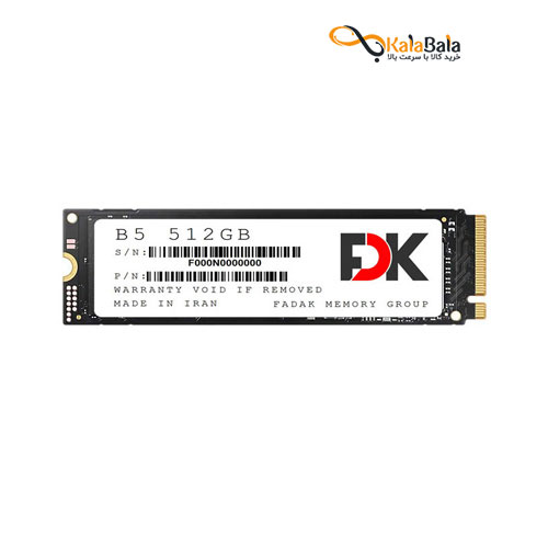 خرید و قیمت هارد اینترنال فدک B5 512GB M.2 PCIe Gen3 NVMe SSD