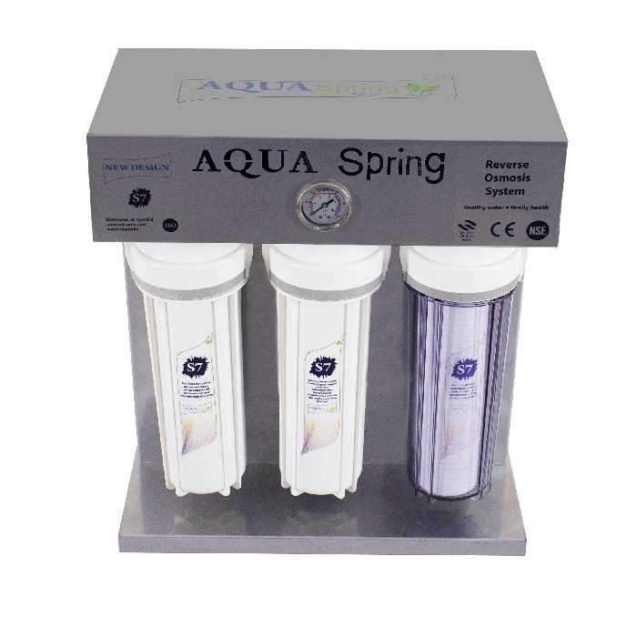 دستگاه تصفیه کننده آب آکوآ اسپرینگ مدل RO-S7-KZ 7200 به همراه فیلتر مجموعه 3 عددی