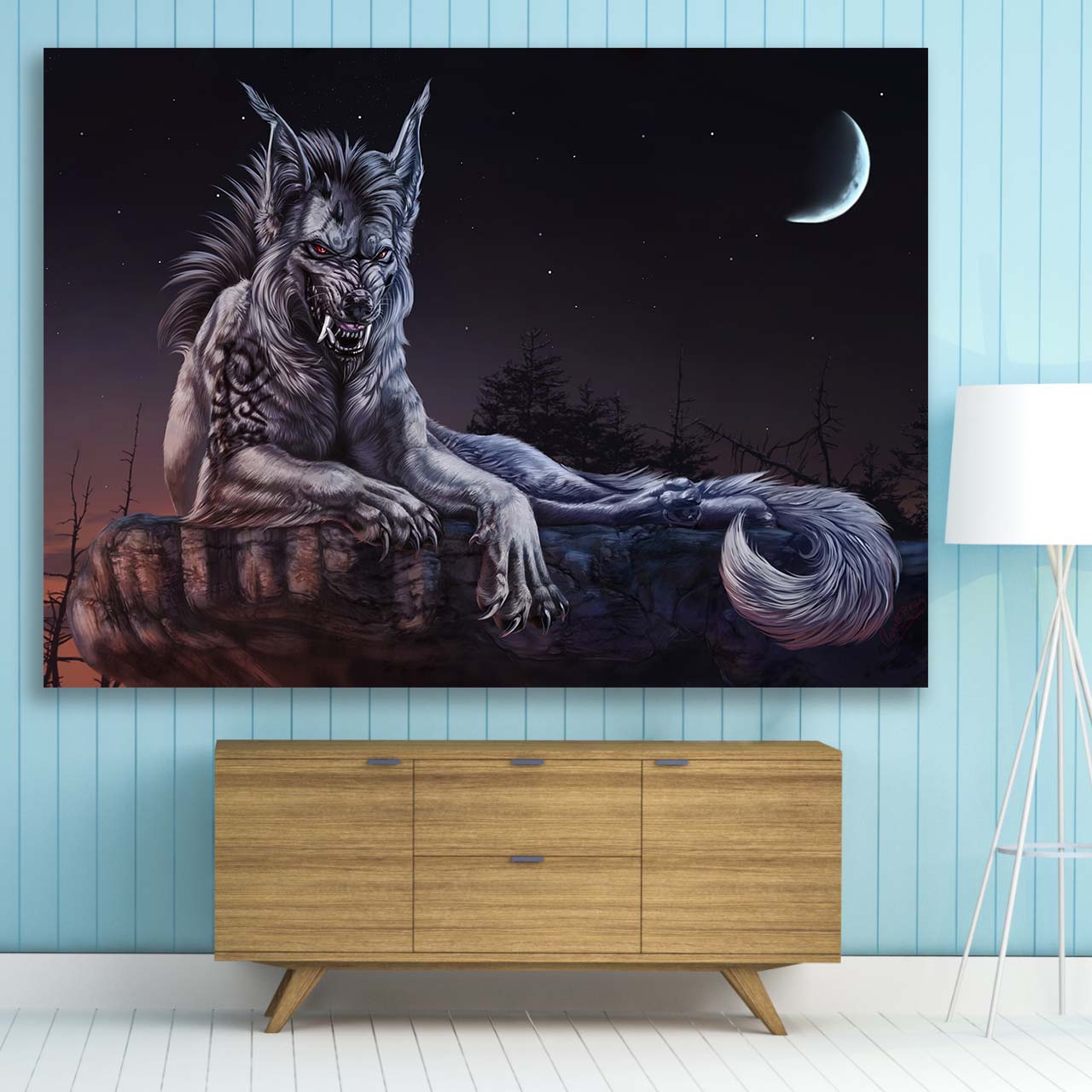 تابلو شاسی طرح گرگ مدل Miscellaneous 0119