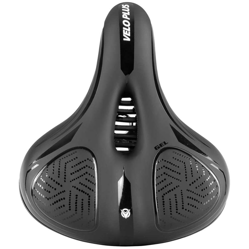 زین دوچرخه VELO PLUS ژله ای پهن طبی چراغ دار شارژی