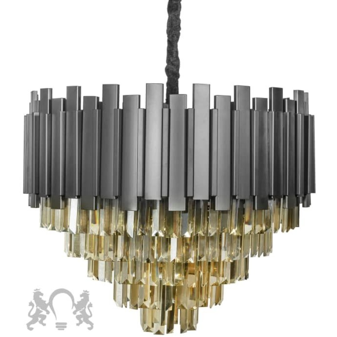 لوستر کریستالی کاترین پروفیلی مشکی30(ارسال با باربری و پس کرایه)