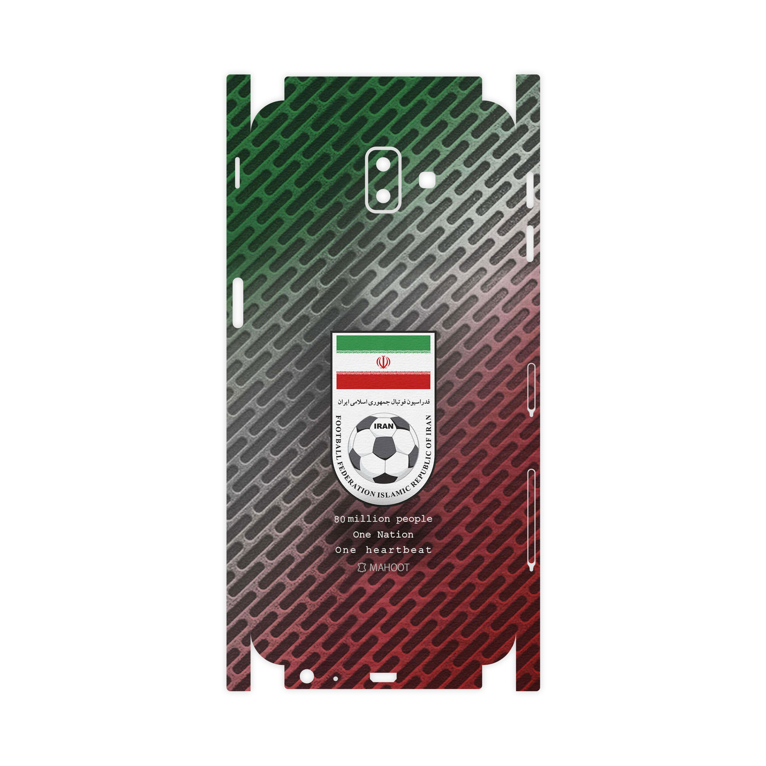 برچسب پوششی ماهوت مدل Iran-National-Football-Team-FullSkin مناسب برای گوشی موبایل سامسونگ Galaxy J6 Plus