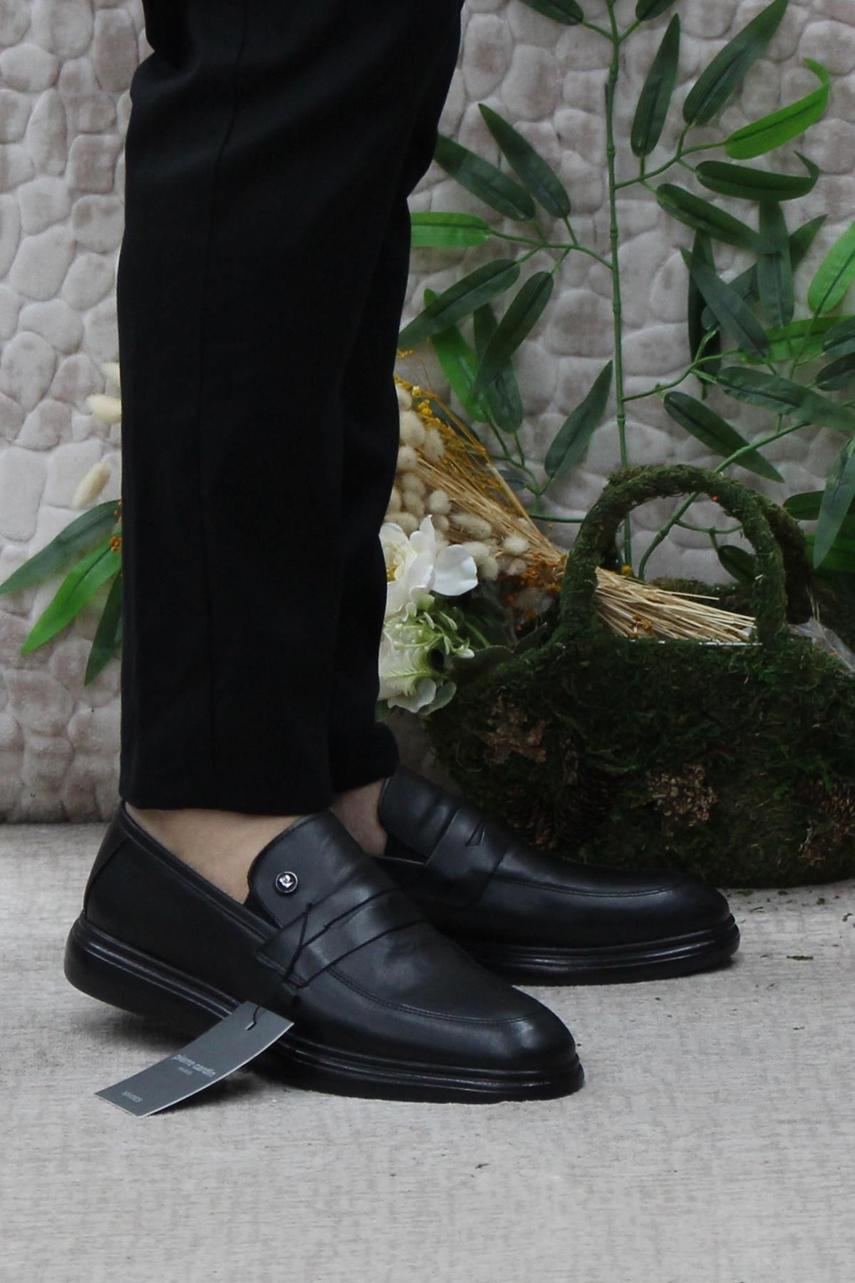 کفش های کژوال چند رنگ مردانه محصول اصلی سیاه داخلی و خارجی Pierre Cardin