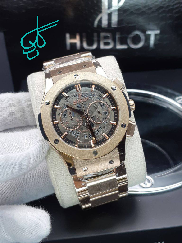 خرید ساعت مردانه هابلوت کرنوگرافی رنگ ثابت بند رابر کیفیت عالی کد 1917232 - ردگل