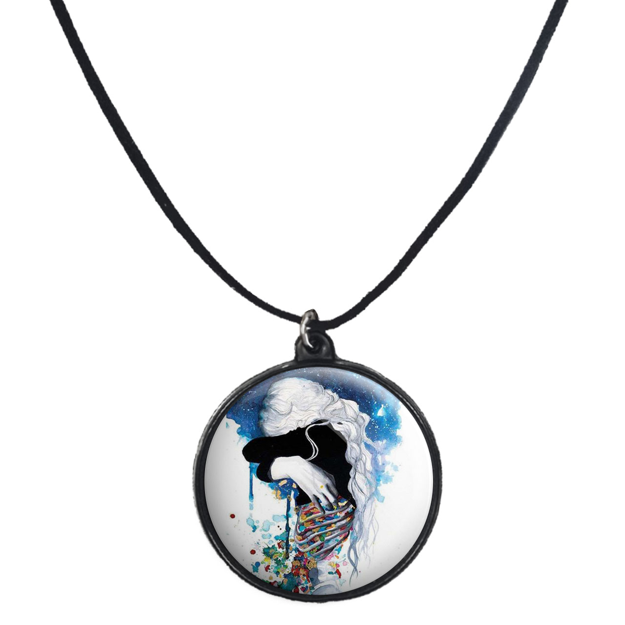 گردنبند پرمانه طرح دخترونه کد pmb.4433 مدل دو طرفه