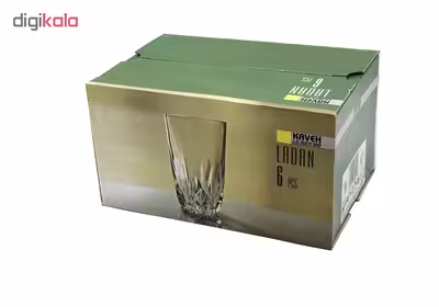 لیوان بلور کاوه مدل لادن کد 5014 بسته 6 عددی